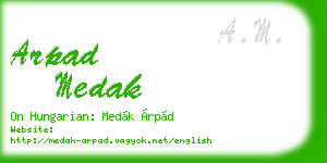 arpad medak business card