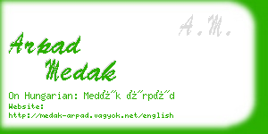 arpad medak business card